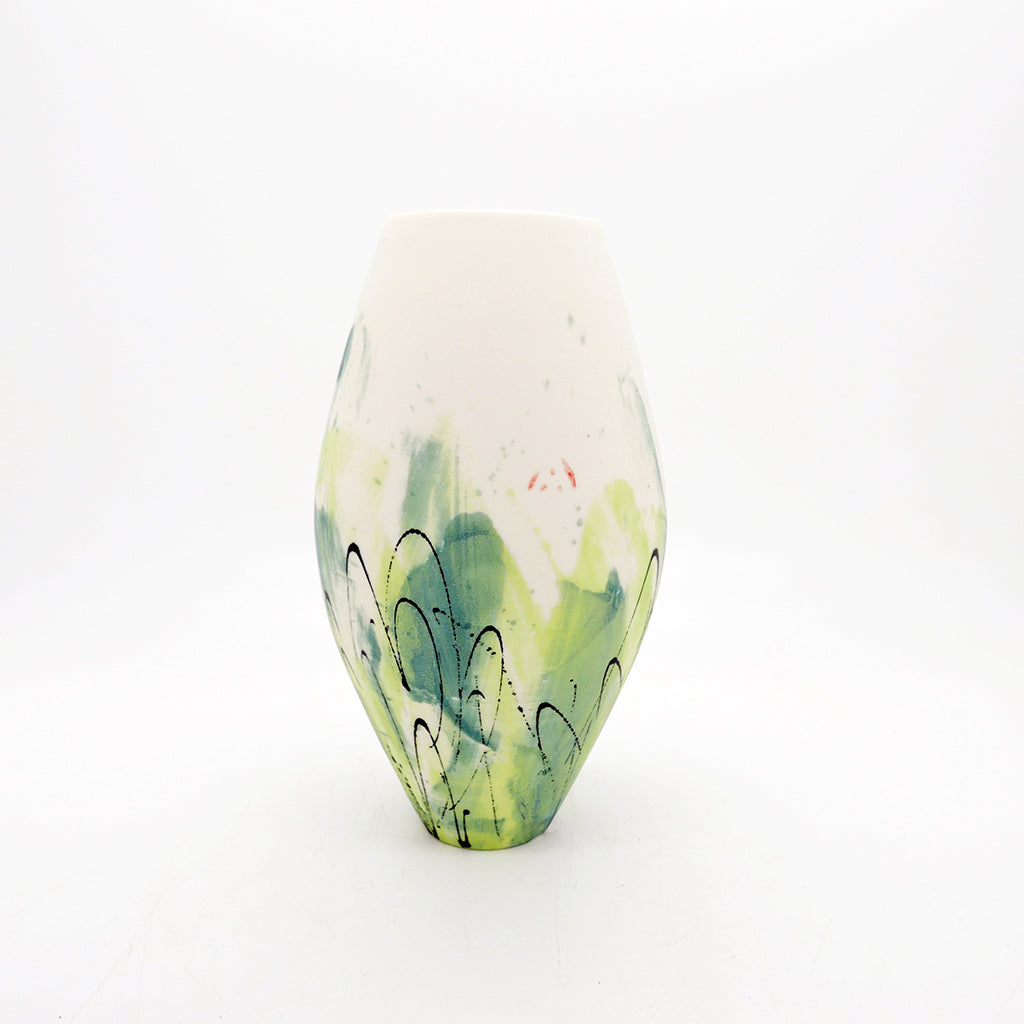 Ali Tomlin - Monoprint oval pot