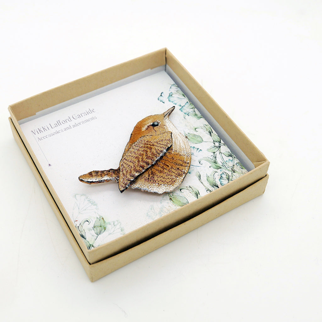 Vikki Lafford Garside - Wren Brooch