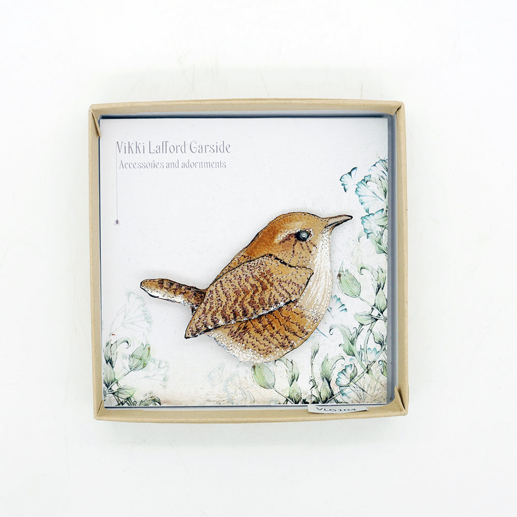 Vikki Lafford Garside - Wren Brooch