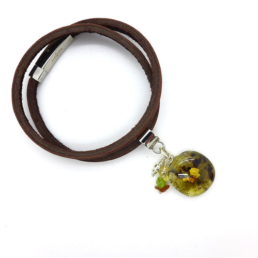 Amy Christie - Sage Leather Bracelet