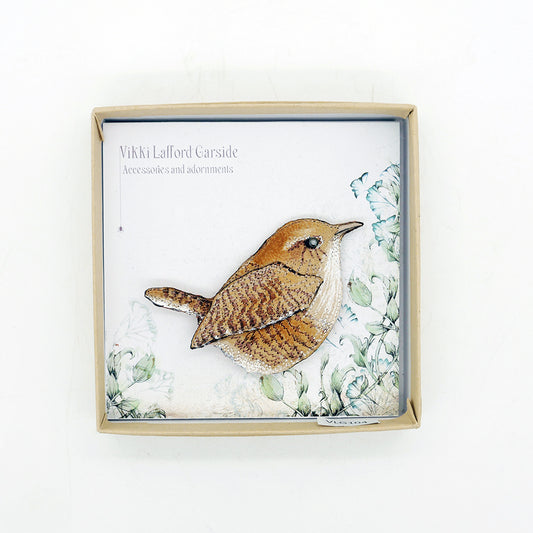 Vikki Lafford Garside - Wren Brooch